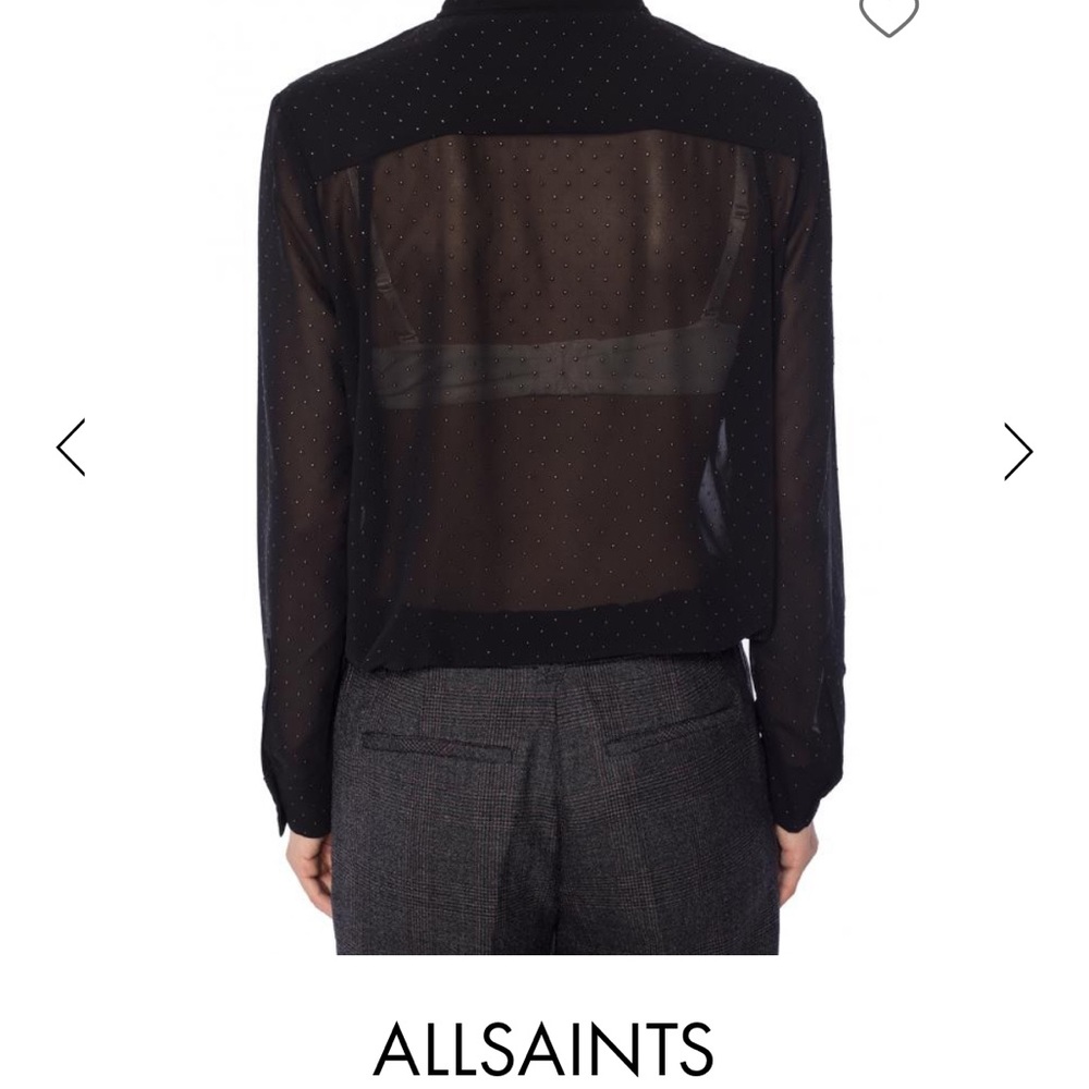 Allsaints Cada Transparent Studded Button Down - image 4